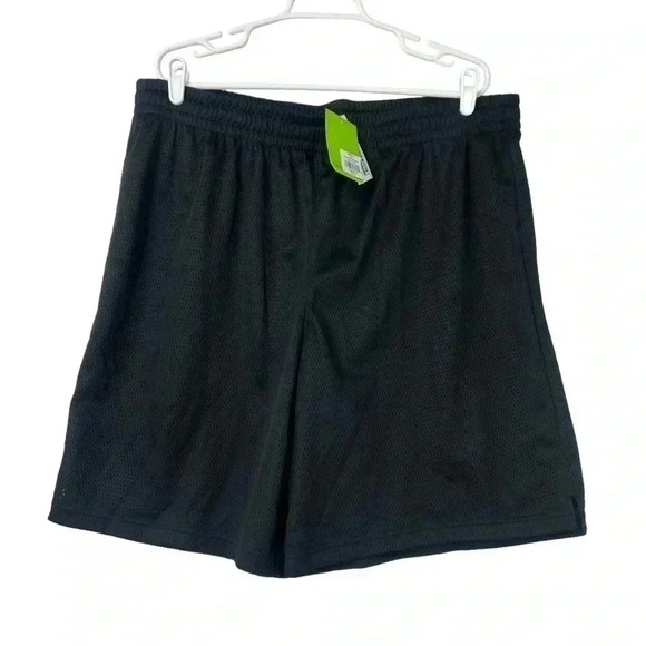 DSG POCKETLESS MESH SHORTS MENS SIZE XXL PURE BLACK ATHLETIC DRAWSTRING ATHLETE - Picture 8 of 10